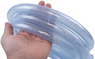 High Pressure Braided Clear Flexible PVC Tubing 3/4" ID,10ft