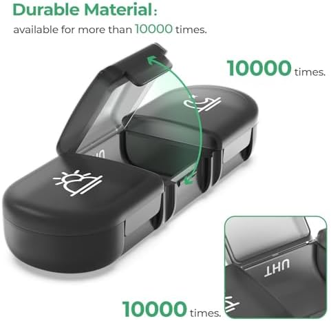 PULIV Weekly Pill Organizer 3 Times a Day, Light-Proof Pill Case for Pills