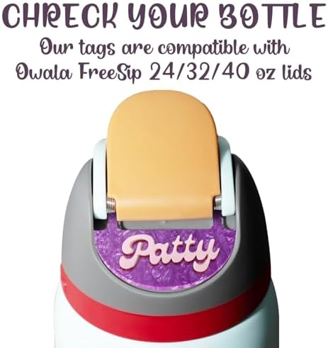 Custom 3D Name Plate Compatible with Owala Water Bottle 24oz 32oz 40oz
