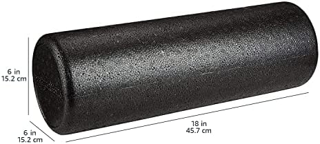 Amazon Basics High-Density Foam Roller for Exercise and Recovery, 18 Inches, Black
