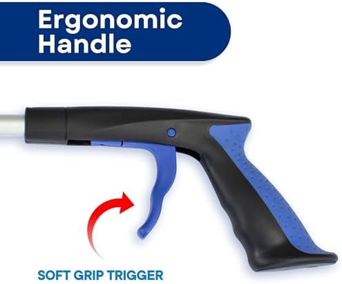 RMS 2-Pack 32 Inch Extra Long Grabbers Reachers with Rotating Jaw (Blue)