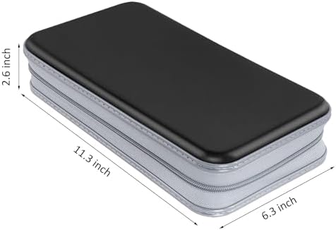 Siveit CD DVD Cases 96 Capacity Disc Storage Binder for Car(Black)
