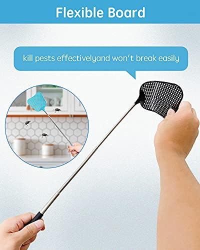 CUNCUI Fly Swatter Set of 2, Indoor Outdoor Telescopic Fly Swatters