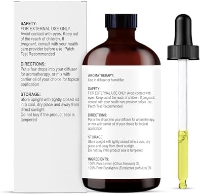 Majestic Pure Lemon Eucalyptus Essential Oil for Diffuser - 4 Fl Oz