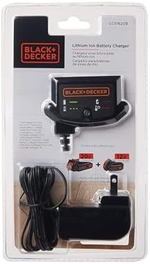 BLACK+DECKER 20V MAX Lithium Battery Charger, Compatible with 12V and 20V Battery, Battery Sold Separately (LCS1620B)