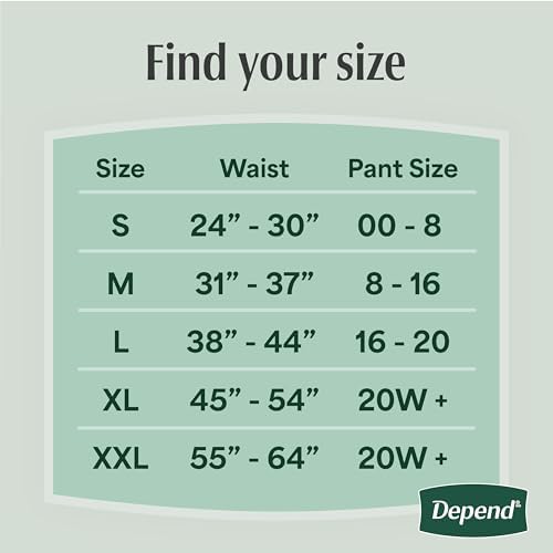 Depend Fresh Protection Adult Diapers for Women, Large, 72 Count