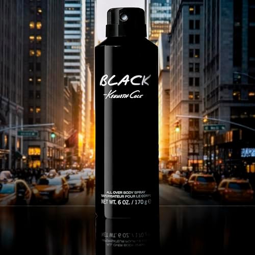 Kenneth Cole Black All Over Body Spray for Men, 6.0 Fl. Oz