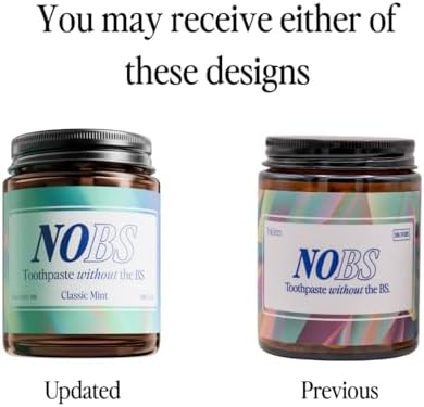 NOBS (No Bad Stuff) Toothpaste Tablets - Nano Hydroxyapatite, Fluoride & Plastic Free, Eco & Travel Friendly - Remineralize with NHA (3 Month)