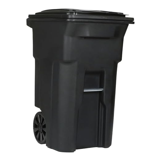64 Gallon Garbage Cans Trash Cans 2 Rugged Wheels Ergonomic Handle and Lid Heavy Duty Construction Built for Toughness and Maximum Impact Resistance Perfect for Both Indoor Or Outdoor Use