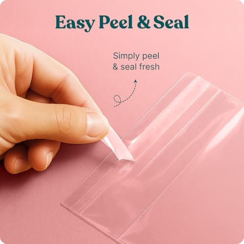 5x7 Self Sealing Cellophane Bags (200 Pack) - Clear Cookie Bags With Seal
