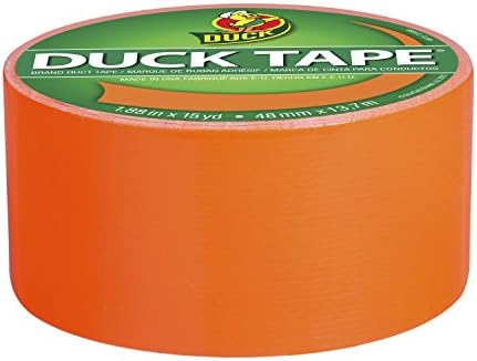 Duck Brand 1265019 Color Duct Tape, Neon Orange, 1.88 Inches x 15 Yards, Single Roll