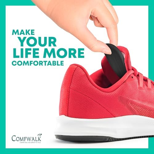 COMFWALK Felt Tongue Pads for Shoes - Soft Self-Adhesive Shoe Inserts