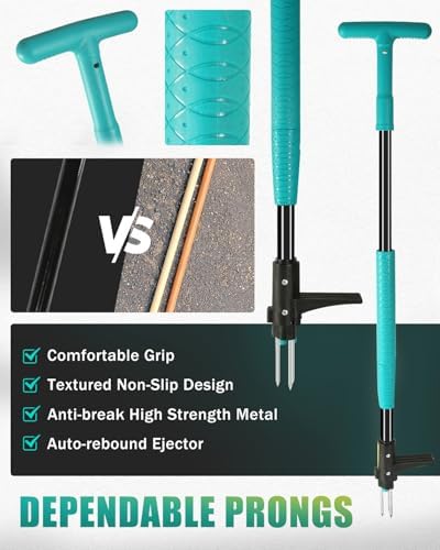 39" Weed Puller Tool, Heavy Duty Detachable Stand Up Garden Weeding Tool