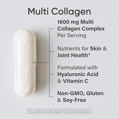 Sports Research® Multi Collagen Peptides w/Hyaluronic Acid, 90 Count