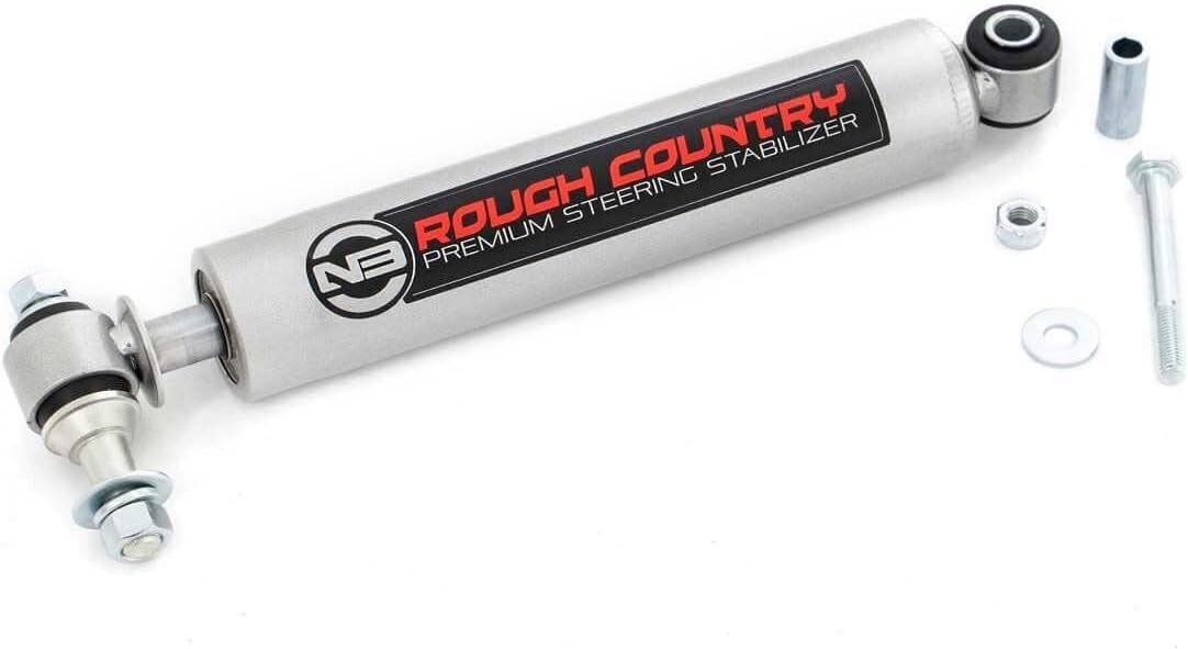 Rough Country N3 Steering Stabilizer for Jeep TJ, YJ, XJ, ZJ & GM - 8731730
