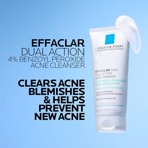 La Roche-Posay Effaclar Dual 4% Benzoyl Peroxide Acne Face Wash 6.76oz