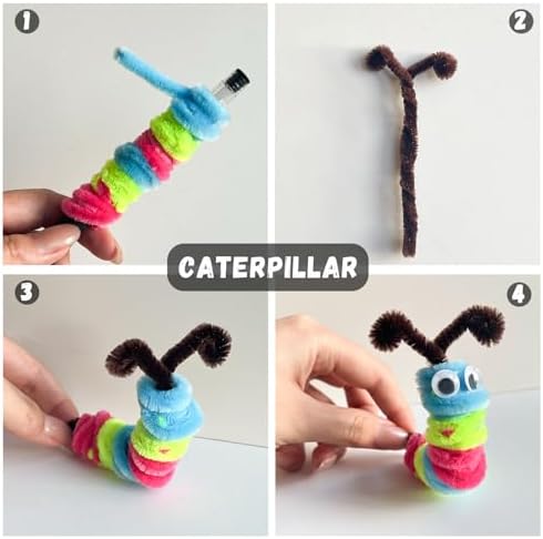 200 Pcs Pipe Cleaners Craft Bulk, 20 Colors Pipe Cleaner, Chenille Stems