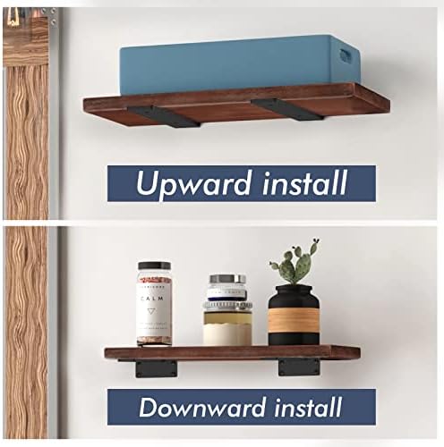 Starunder 6 Inch Floating Shelf Brackets,6 Pack L‑Shape Shelf Supports
