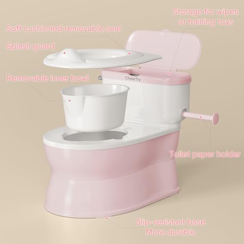 CheerTry 2-in-1 Toddler Potty Training Toilet with Detachable Training Seat