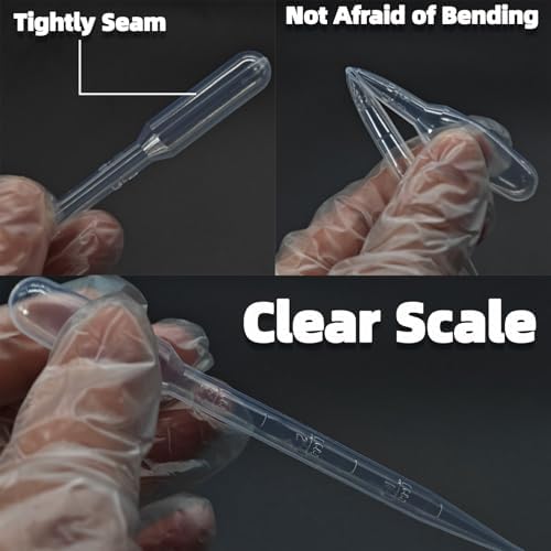 Zkupanx 20-Pack 3mL Disposable Plastic Dropper Pipettes for Resin & Oils