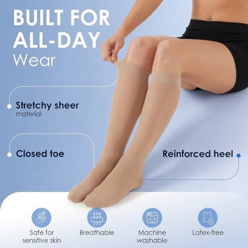 ABSOLUTE SUPPORT Sheer Womens Compression Socks 15-20 mmHg