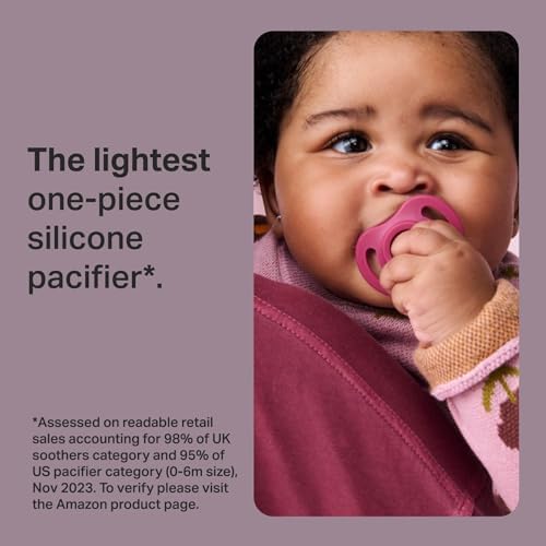 Tommee Tippee Ultra-Light StayPut Pacifier, 0-6 Months, Pack of 4