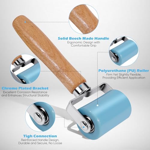 3rd Automotive Car Sound Deadening Roller, Dual Bearing PU Seam Roller Tool