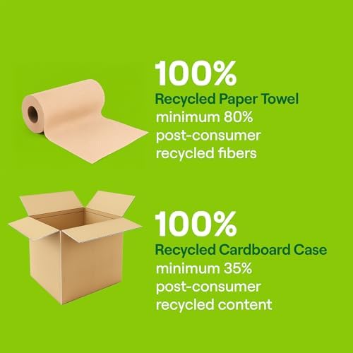 Seventh Generation Unbleached Paper Towels, 100% Recycled Paper, 6 Count, Pack of 4