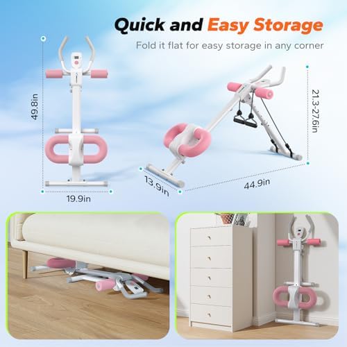 MERACH Ab Machine, Ab Workout Equipment, Adjustable Ab Trainer Machine