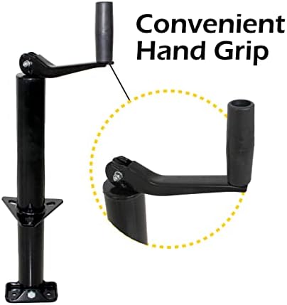 MaxxHaul 70159 14" Lift A-Frame Mount Trailer Jack with Top Wind - 2000 lbs. Capacity