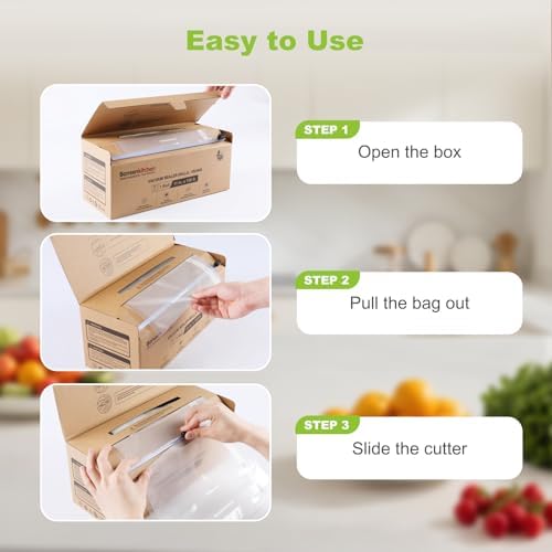 Bonsenkitchen 11"x150' Vacuum Sealer Bags with Cutter for Food Storage