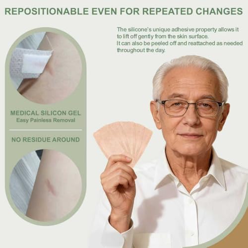 Hysimedy Silicone Bandages for Sensitive Skin 2x4 Inch Painless Removal