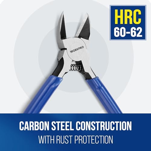 WORKPRO 2-Pack Wire Cutters, 6 Inch Precision Flush Cutters, Side Cutters