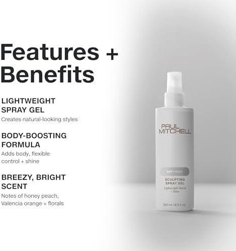 Paul Mitchell Soft Sculpting Spray Gel, Natural Hold, Soft Finish, For All Hair Types