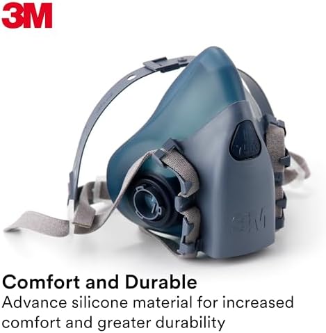 3M Reusable Respirator Half Facepiece 7502, NIOSH, Medium