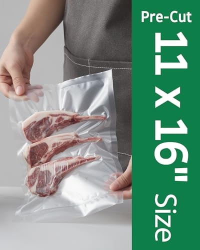 Syntus 100 PCS Vacuum Sealer Bags, Gallon Size 11" x 16" Precut Seal Bags