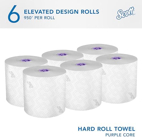 Scott Professional Hard Roll Paper Towels, Bulk, 6 Rolls x 950' (02001)