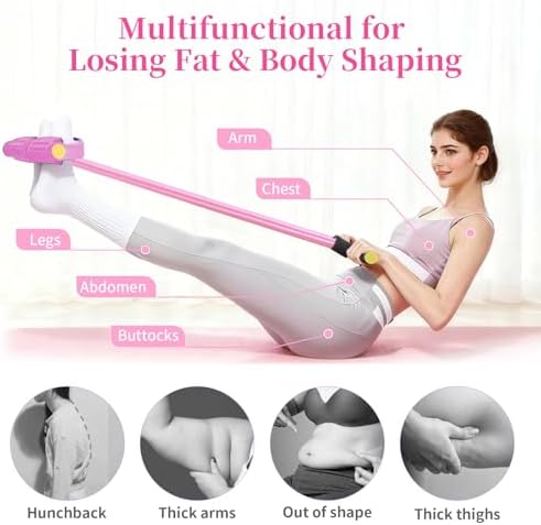 Pedal Resistance Band with Handle, Upgraded 6-Tube Exercise Bands