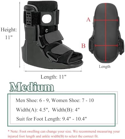 Jewlri Walking Boot for Broken & Injured Foot, Sprained Ankle, Fracture, M