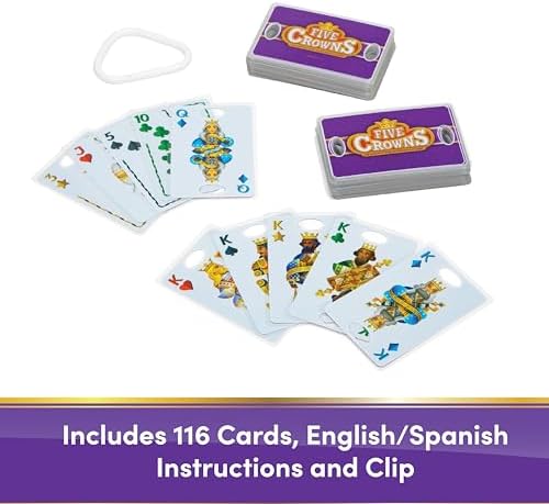 Five Crowns Waterproof Rummy Style Card Game for Kids, Family Game Night