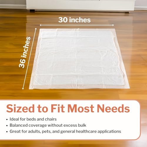 McKesson Underpads Bed Pads, Heavy Absorbency, 30 x 36 in, 100 ct