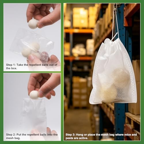 20 PCS Mouse Repellent Balls Natural Peppermint Oil Pest Control Repeller