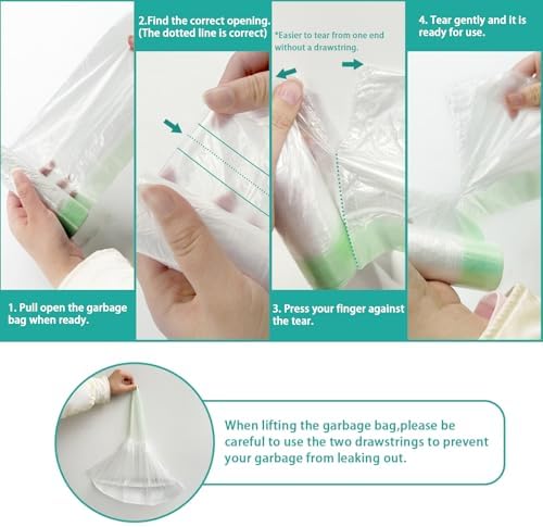 100 Pack Potty Chair Liners Disposable,Drawstring Training Toilet Seat Liner Bags Cleaning Bag for Kids Toddlers Outdoors Travel