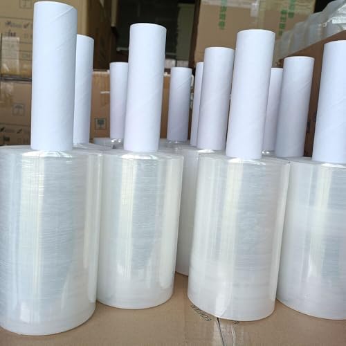 Clear Stretch Wrap 6"×1000' Plastic Wrap Roll for Moving Shipping Wrap