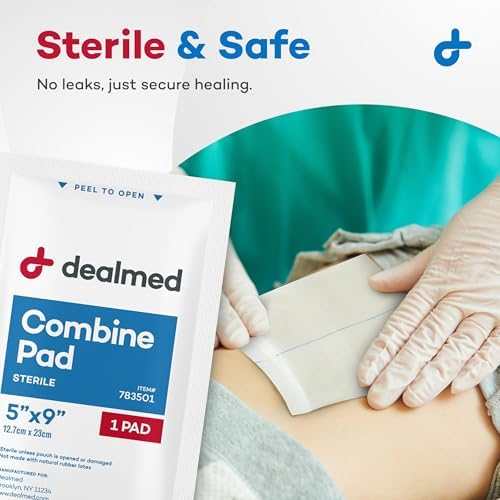 Dealmed Abdominal Combine Pads - Sterile Non Adherent 5 x 9 in - 20 Count