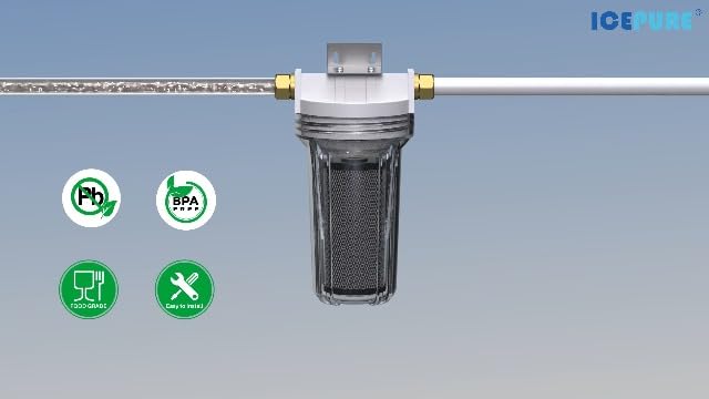 ICEPURE 5 Micron 10" x 4.5" Whole House Sediment and Carbon Filter 2 Pack