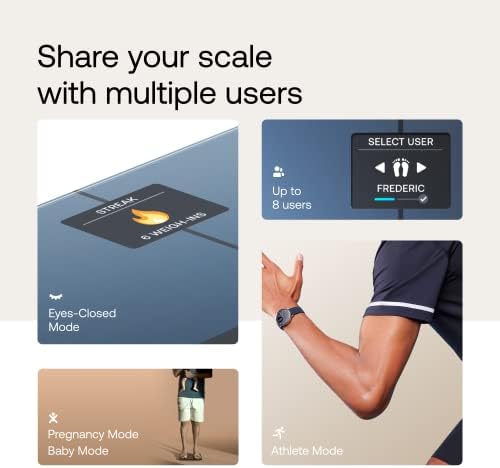 WITHINGS Body Smart - Accurate Scale for Body Weight and Fat Percentage, Body Composition Wi-Fi and Bluetooth Weight Scale, Baby Weight Scale, Smart Scale Apple Health Compatible, Bathroom Scale