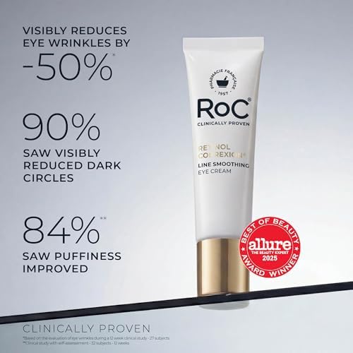 RoC Retinol Correxion Under Eye Cream for Dark Circles & Puffiness, 0.50z