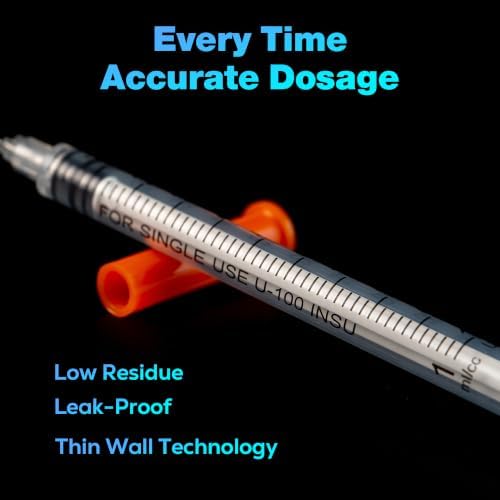 1ml/cc 31G Syringe 5/16" (8mm) Needle, Disposable Individual Package
