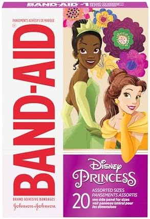 BAND-AID Brand Adhesive Bandages, Disney Princesses, Assorted, 20 Count